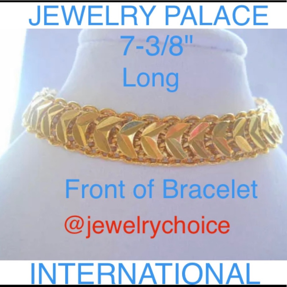 🆕14K Gold Filled Scallop Diamond-Cut Bracelet.